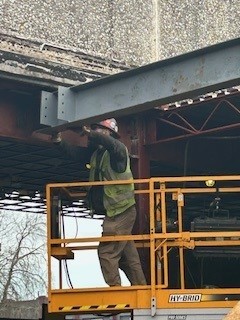 new beam erection elevator shaft